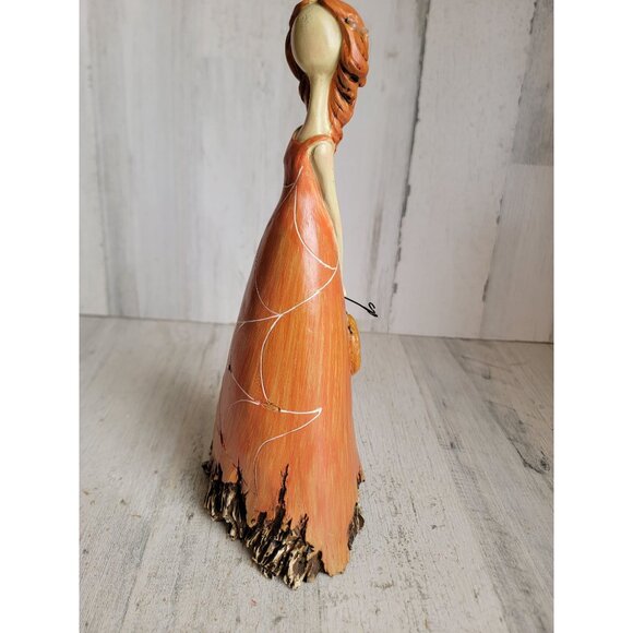 Orange spider web witch pumpkin unique Halloween home decor - Picture 3 of 10